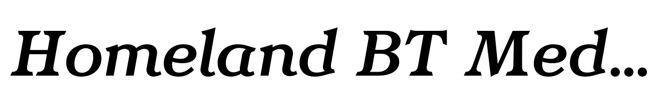 Homeland BT Medium Italic